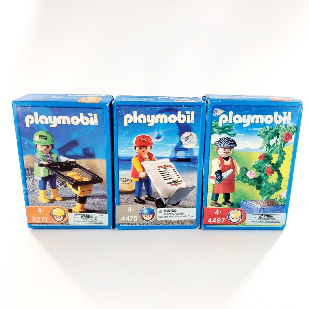 Vintage Playmobil Lot Of 3 Sets (3271, 4475, 4487) Damaged Boxes New Sealed